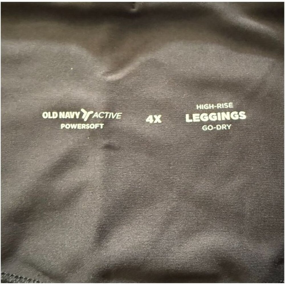 Old Navy High-Rise Black Light Compression & Zip Pockets Leggings Size 4X - Picture 8 of 10
